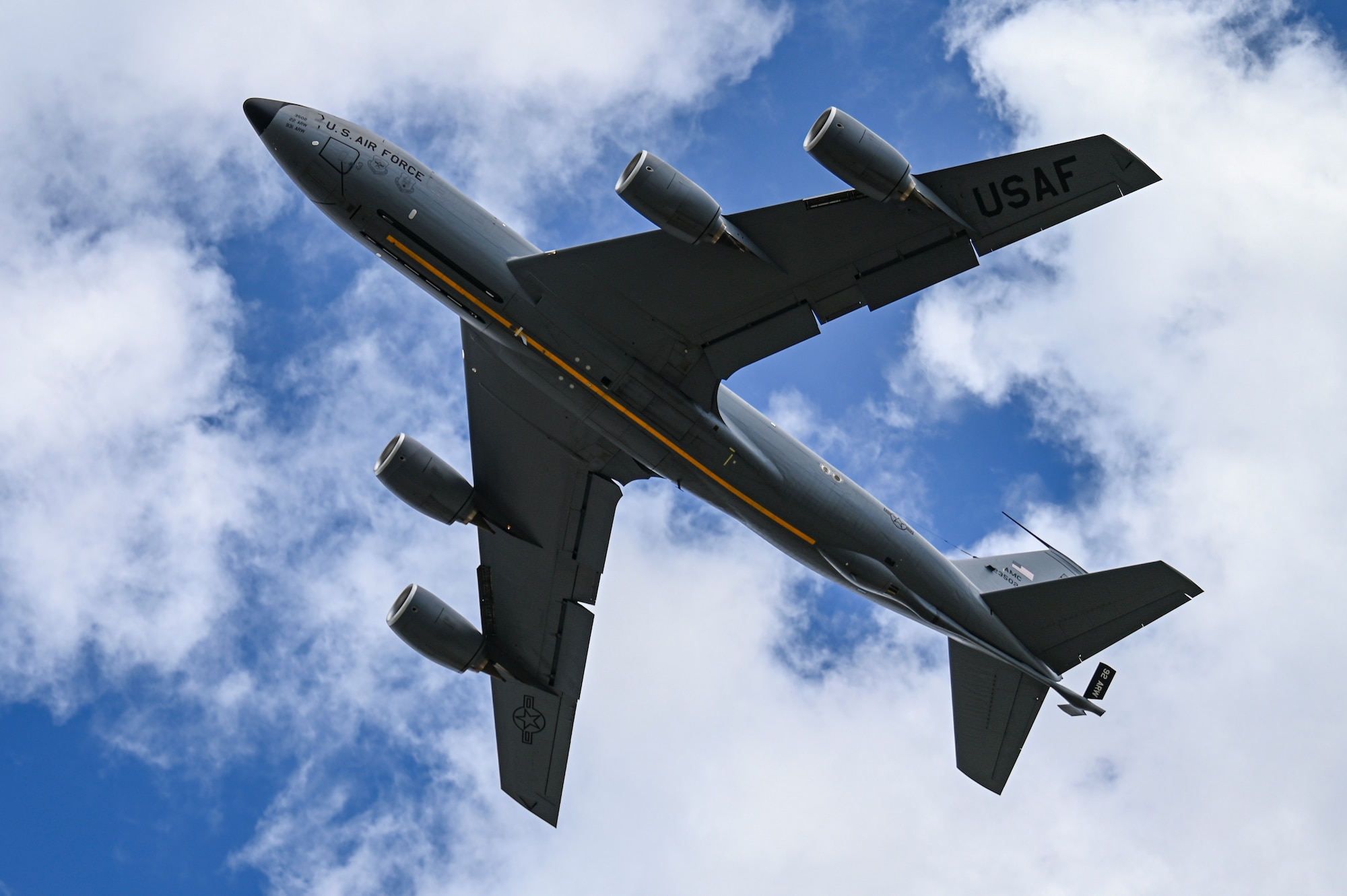 An Air Force plane flying
