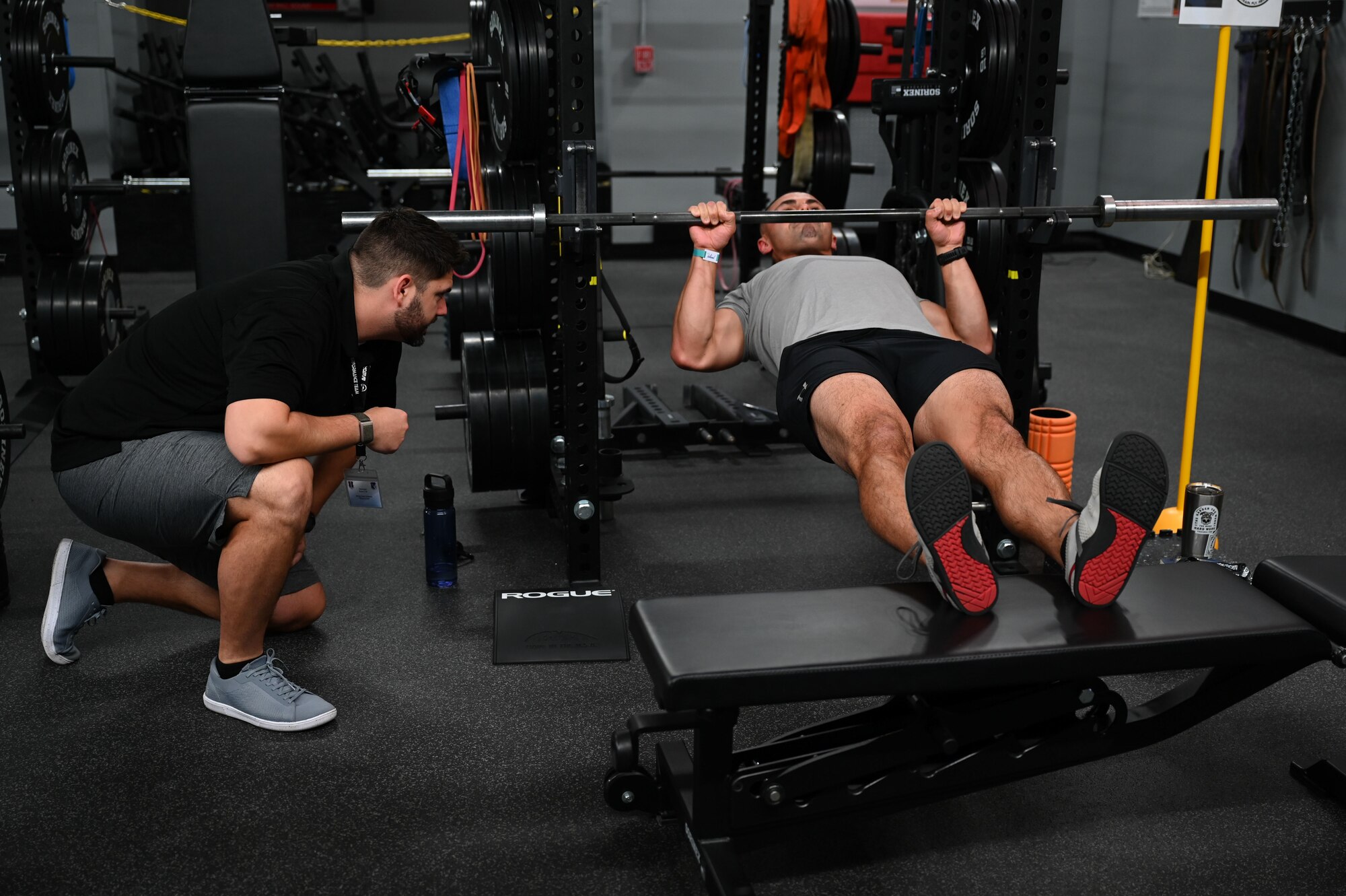 A photo of Airman working out.