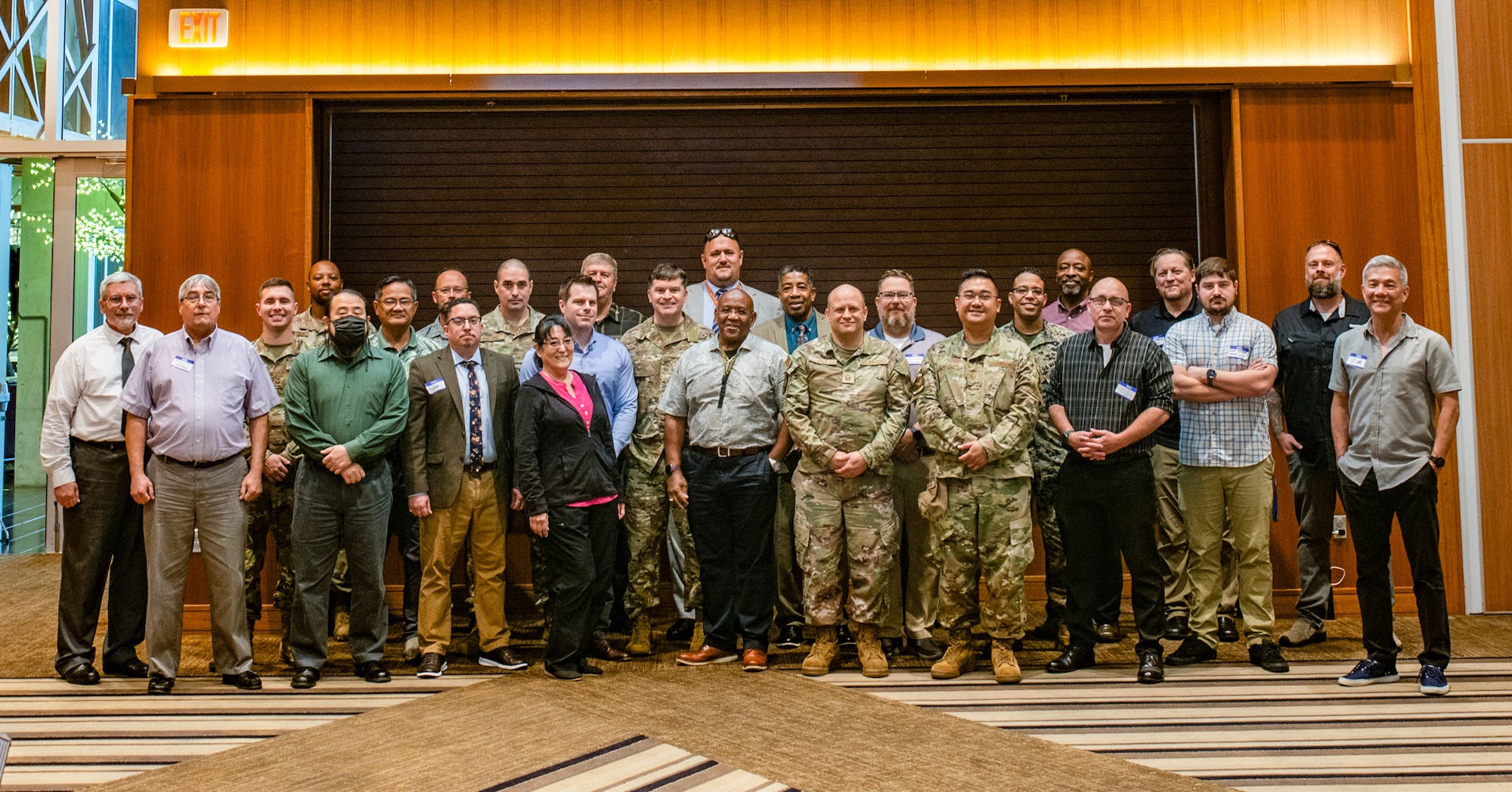Attendees of the Land Mobile Radio Strategy Summit pose for a photo.