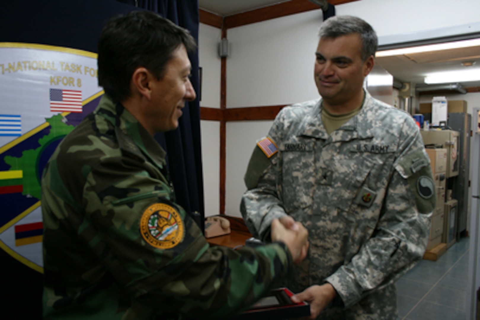 Tajik general visits with Virginia troops in Kosovo