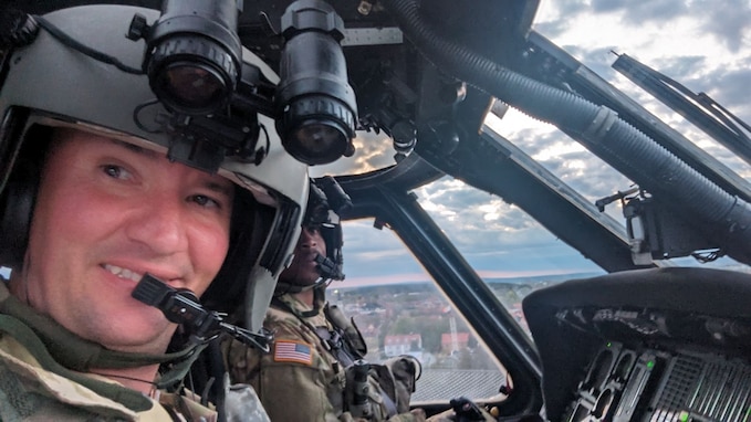 Task Force Tiger pilot lands CASEVAC atop Swedish hospital