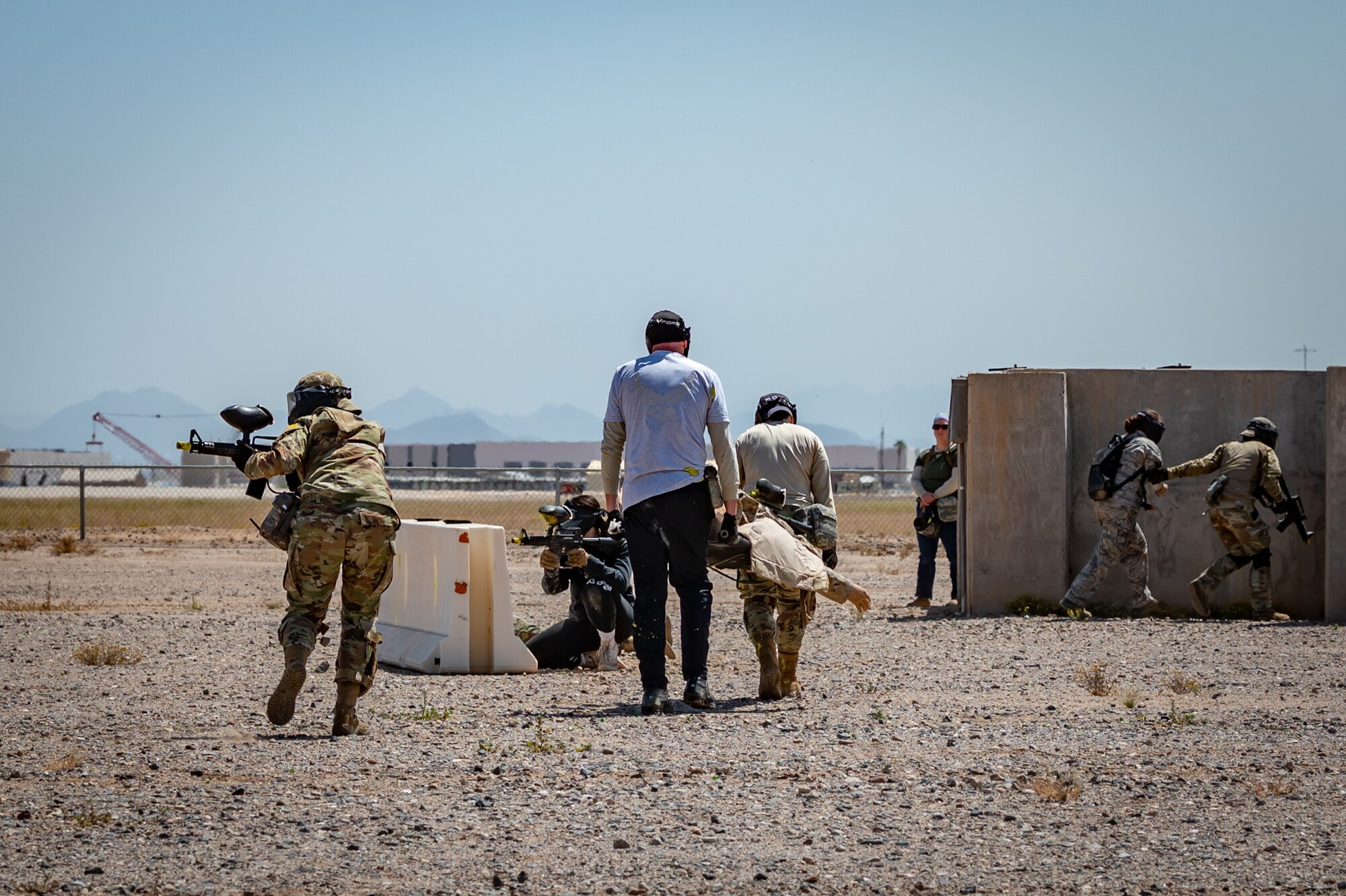 Reserve Citizen Airmen of the 944th Fighter Wing’s Aeromedical Staging Squadron conduct Tactical Combat Casualty Care (TCCC) training at Luke Air Force Base, Ariz., May 8, 2024, during their 2-week annual tour. The Air Force's announcement, earlier this year, outlined a focus on developing people, generating readiness, and projecting power, with a notable shift toward hands-on, realistic training environments.