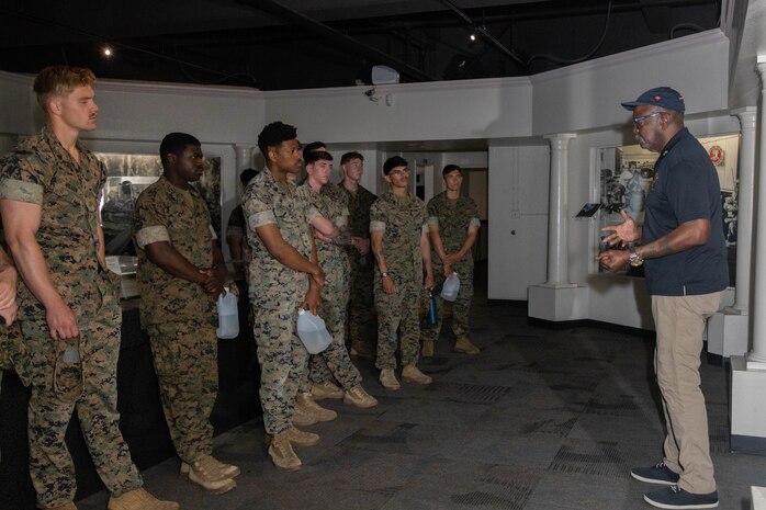 Golf Company, 2nd Battalion, 1st Marine Regiment Visits Depot Museum