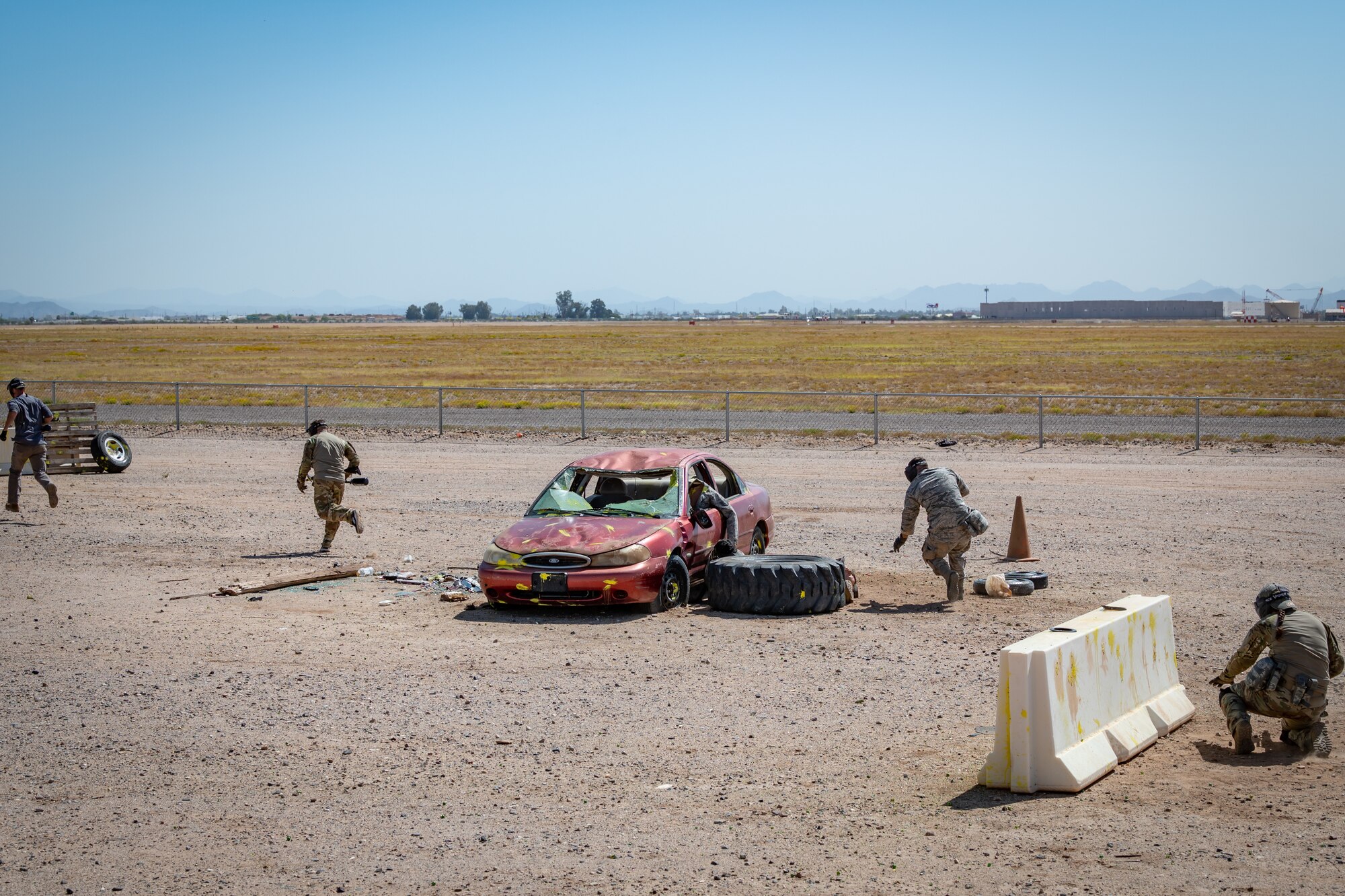 Reserve Citizen Airmen of the 944th Fighter Wing’s Aeromedical Staging Squadron conduct Tactical Combat Casualty Care (TCCC) training at Luke Air Force Base, Ariz., May 8, 2024, during their 2-week annual tour. The Air Force's announcement, earlier this year, outlined a focus on developing people, generating readiness, and projecting power, with a notable shift toward hands-on, realistic training environments.