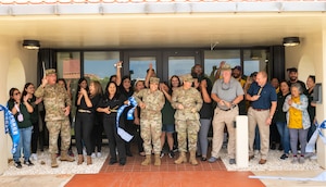 The CDC is the first building to be fully repaired after damages from Typhoon Mawar in May 2023. (U.S. Air Force photo by Airman 1st Class Audree Campbell)
