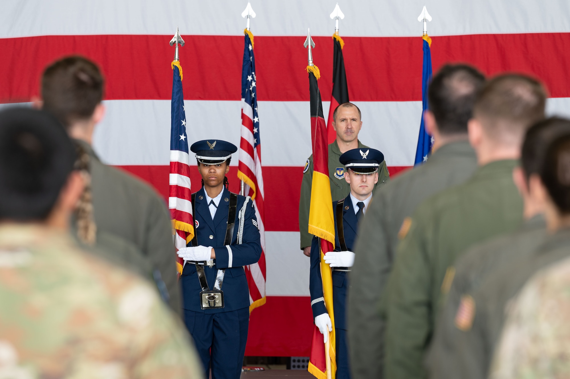 Honor Guard presents colors