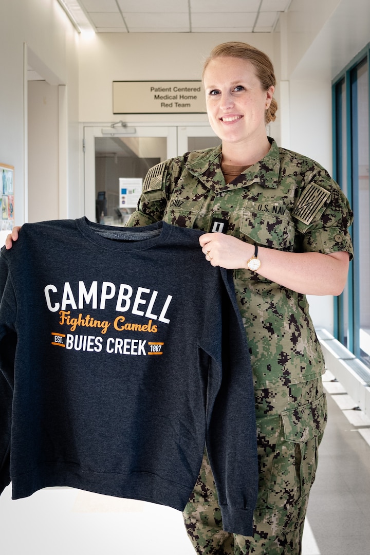 Navy Lieutenant Sarah Cruz will continue her career as a U.S. Navy Nurse by attending Campbell University in Buies Creek, North Carolina, to earn a Master of Science in Public Health.  Cruz served aboard Naval Health Clinic Cherry Point, ending her duty there as Department Head of the facility’s Patient Centered Medical Home.