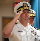 WASHINGTON, DC (May 9, 2024) - Capt. Douglas Adams relieved Rear. Adm. Todd Weeks as Program Executive Officer, Undersea Warfare Systems (PEO UWS) during a change of command ceremony at the Washington Navy Yard.