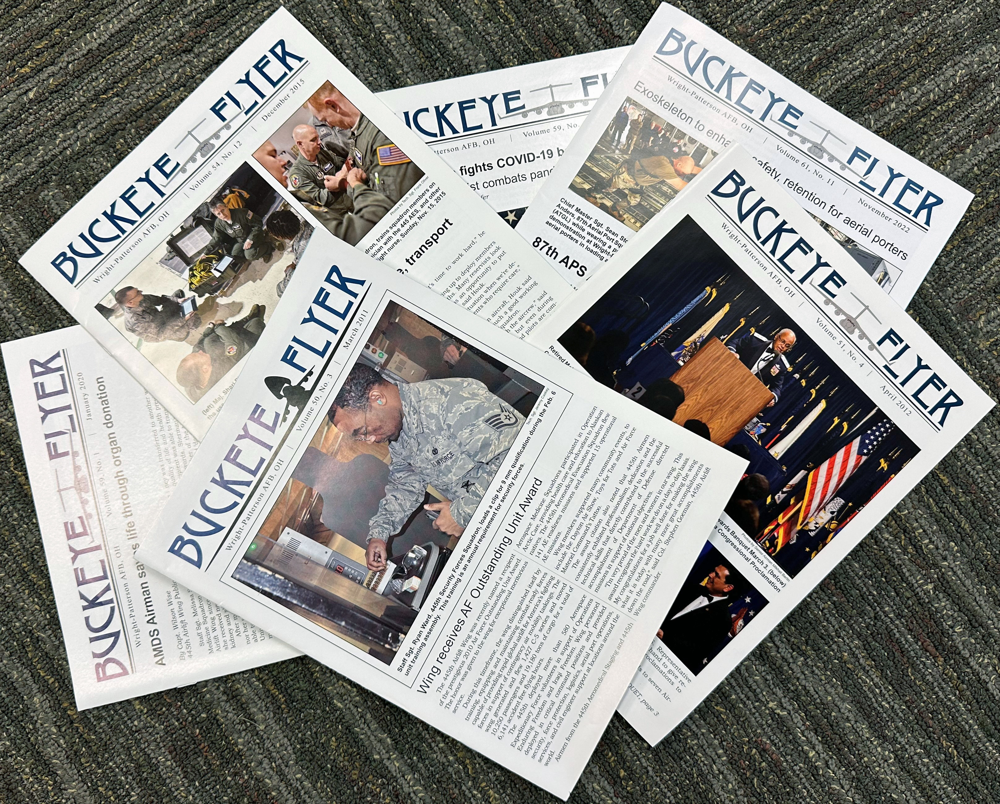 Copies of the Buckeye Flyer. (Photo by Amanda Dick)
