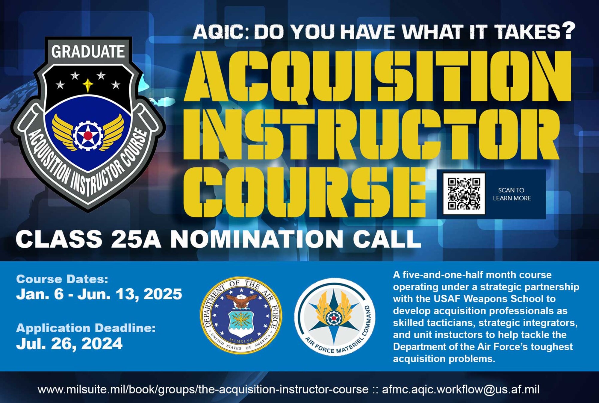Acquisition Instructor Course Class 25A open for nominations