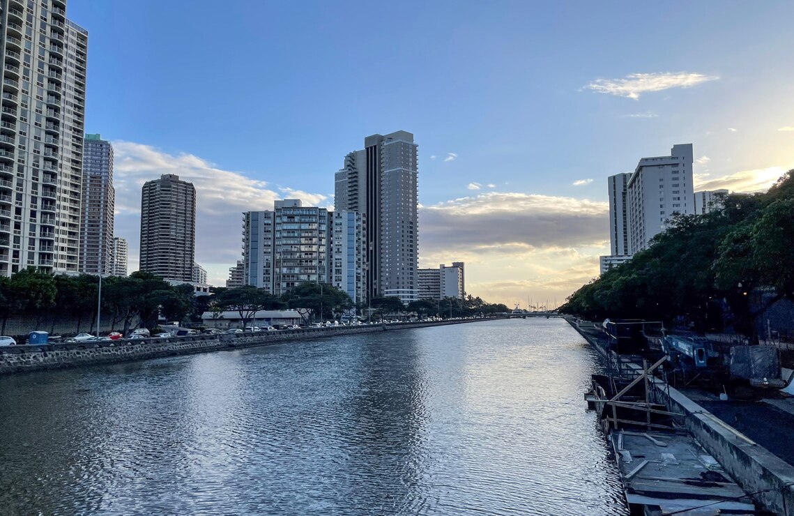 The Ala Wai Canal in Honolulu is pictured April 20, 2024.
