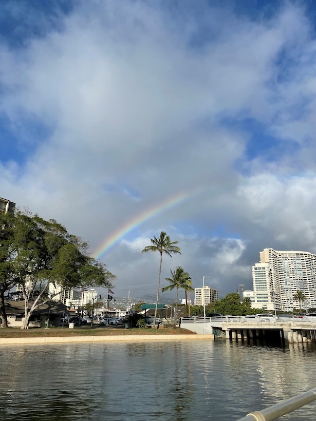 The Ala Wai Canal in Honolulu is pictured April 27, 2024.