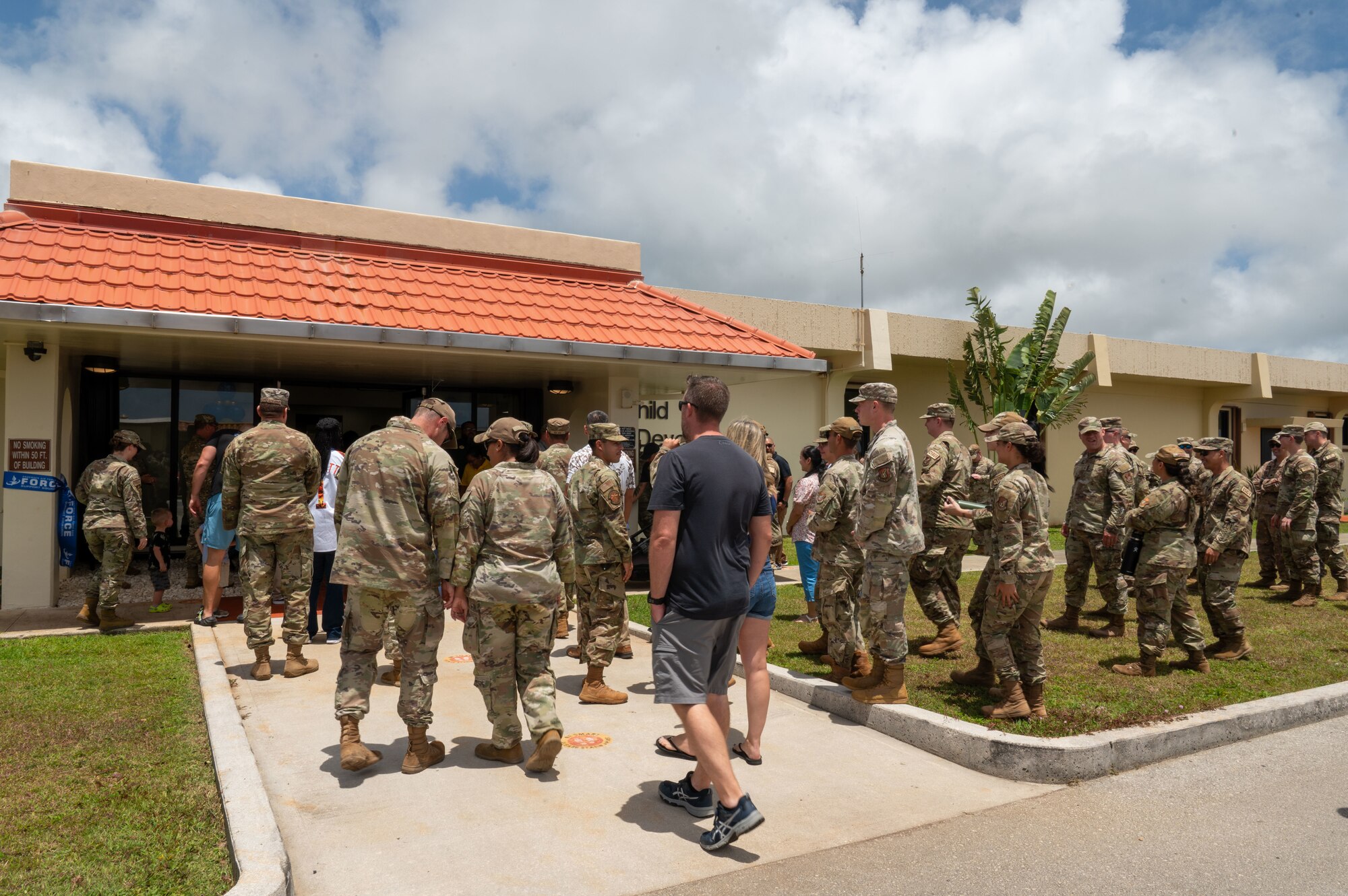 The CDC is the first building to be fully repaired after damages from Typhoon Mawar in May 2023. (U.S. Air Force photo by Airman 1st Class Audree Campbell)
