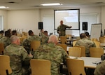 Col. Stuart James, the First Army senior regular Army advisor to the Pennsylvania National Guard, instructed the Independence Brigade on Engagement-Area Development. The brigade is preparing for a mobilization to the Joint Multinational Training Center to train the Armed Forces of Ukraine.