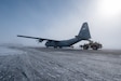 Airmen from the Kentucky Air National Guard’s 123rd Airlift Wing unload pallets of cargo under blizzard conditions during an engine-running offload from a Kentucky C-130J Super Hercules aircraft in Deadhorse, Alaska, on April 26, 2024. The cargo consists of construction materials to build homes for civilians as part of Innovative Readiness Training, a Defense Department program that provides service members with real-world deployment experience while offering lasting benefits to civilian populations. (U.S. Air National Guard photo by Phil Speck)
