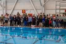 Educators from Recruiting Stations Dallas, Fort Worth, Phoenix and San Antonio receive a brief on basic swim qualification as part of the 2024 Educator’s Workshop at Marine Corps Recruit Depot San Diego, California, May 9, 2024. Participants of the workshop visit MCRD San Diego to observe recruit training and gain a better understanding about the transformation from recruits to United States Marines. Educators also received classes and briefs on the benefits that are provided to service members serving in the United States armed forces. (U.S. Marine Corps photo by Lance Cpl. Jacob B. Hutchinson)