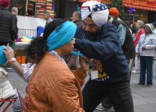 MRTC officer celebrates Army's support for Sikh Soldiers at Times Square 'Turban Day'