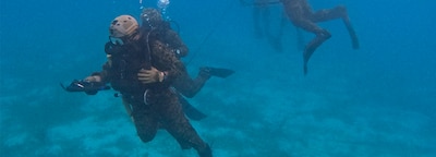 (May 8, 2024) U.S. Marines with the maritime raid force, 31st Marine Expeditionary Unit, conduct a dive operations exercise on Ukibaru, Okinawa, Japan, May 8, 2024. The purpose of the exercise was to maintain proficiency and practice standard...