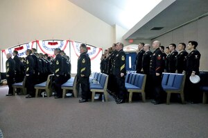 Submarine crew standing