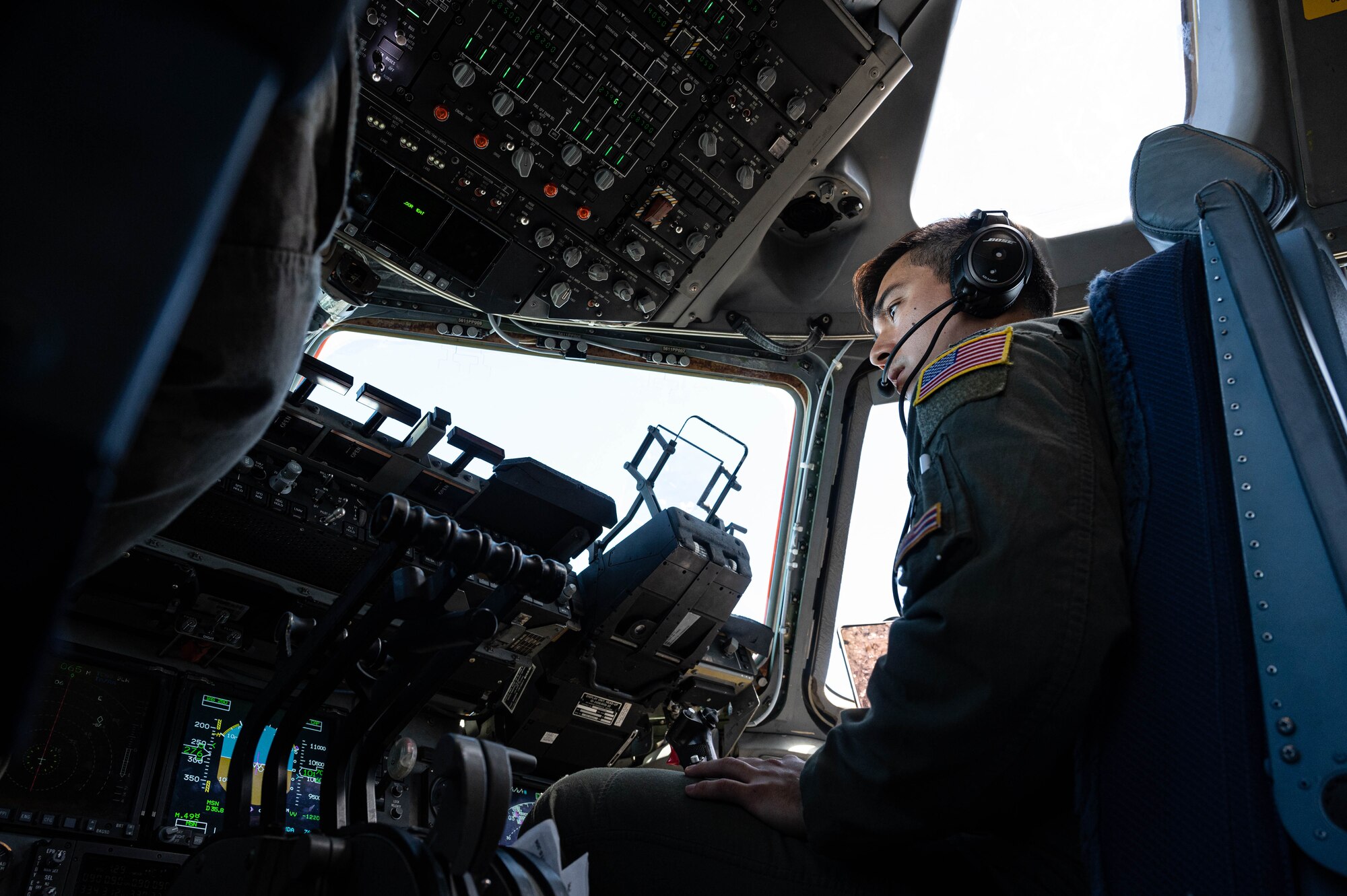 U.S. Air Force Capt. Giovanni Inouye, C-17 Globemaster III pilot, takes off during exercise Swift Response 24.