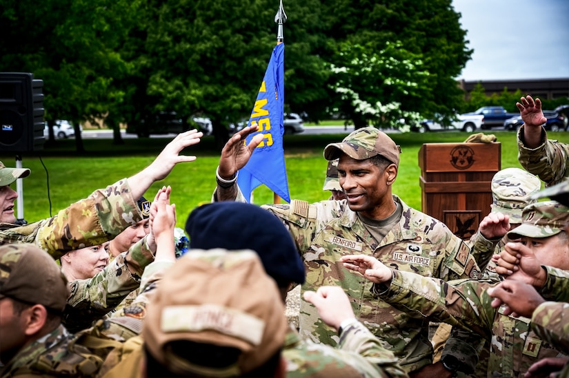 Service members assigned to the 87th Security Forces Squadron participate in an opening ceremony for Police Week at Joint Base McGuire-Dix-Lakehurst, N.J., May 13, 2024. In 1962, President John F. Kennedy proclaimed May 15 as National Peace Officers Memorial Day and the calendar week in which May 15 falls, as National Police Week.