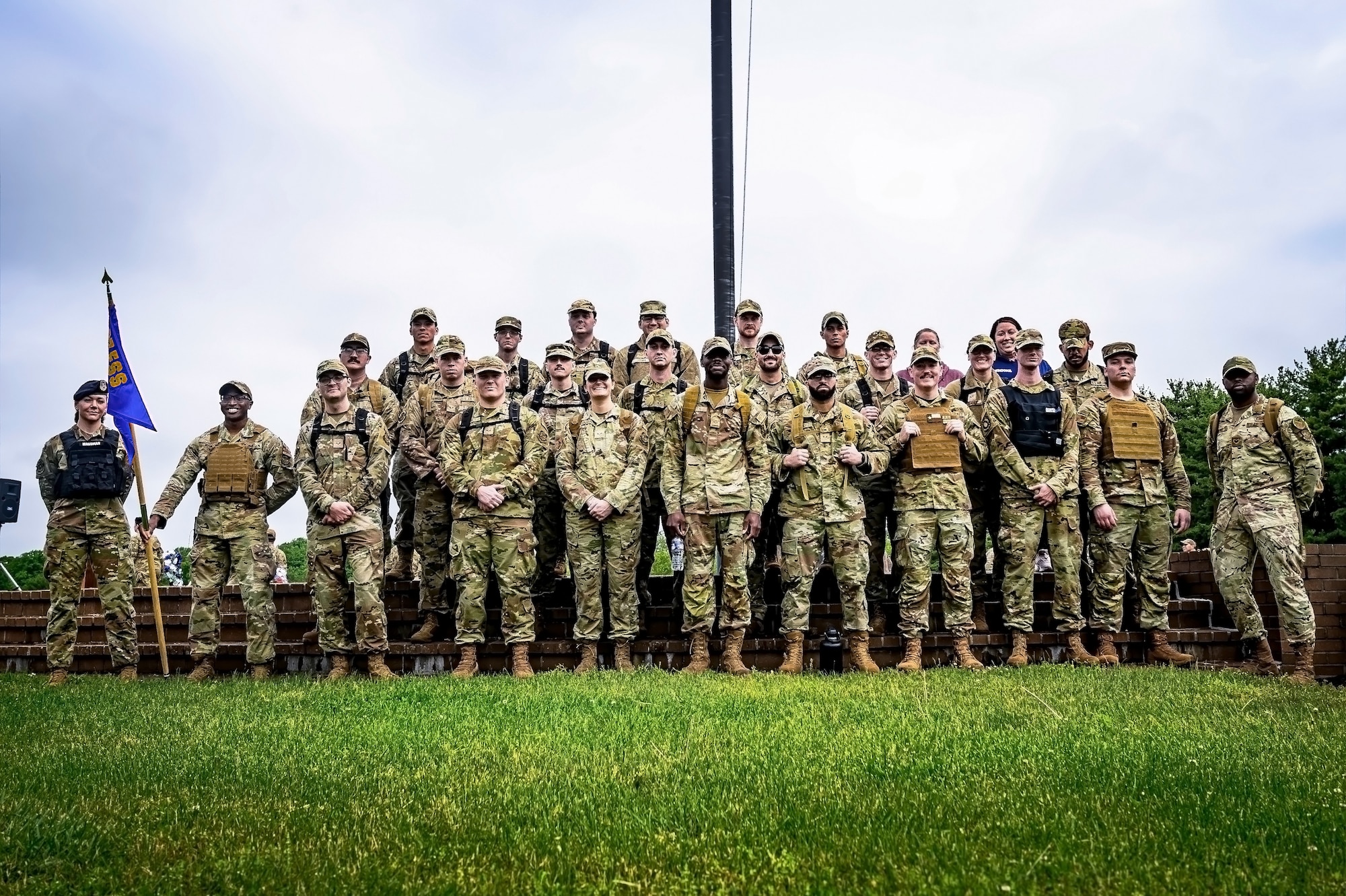 Service members assigned to the 87th Security Forces Squadron participate in an opening ceremony for Police Week at Joint Base McGuire-Dix-Lakehurst, N.J., May 13, 2024. In 1962, President John F. Kennedy proclaimed May 15 as National Peace Officers Memorial Day and the calendar week in which May 15 falls, as National Police Week.