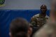 U.S. Air Force Col. Kenneth McGhee, 91st Missile Wing commander, delivers a speech during the Holocaust Remembrance Day ceremony at Minot Air Force Base, North Dakota, May 10, 2024. The internationally recognized date for Holocaust Remembrance Day is the 27th day of Nisan on the Hebrew calendar, which is why it lands on a different day every year. (U.S. Air Force photo by Airman 1st Class Alyssa Bankston)