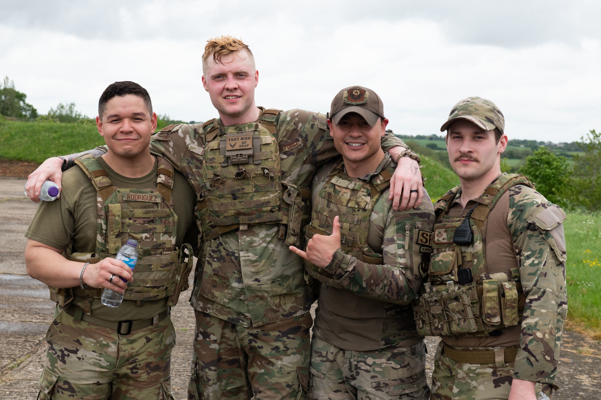 Defenders pose for a group photo