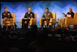 Panel members discuss how working with different land powers from across the is beneficial to each individual power during the Land Forces Pacific Symposium and Exhibition, May 14, 2024, in Honolulu, Hawaii. Training with our allies and partners strengthens relationships, while increasing interoperability and assurance of the United States’ commitment to a free and open Indo-Pacific. (U.S. Army photo by Sgt. Johanna Pullum)