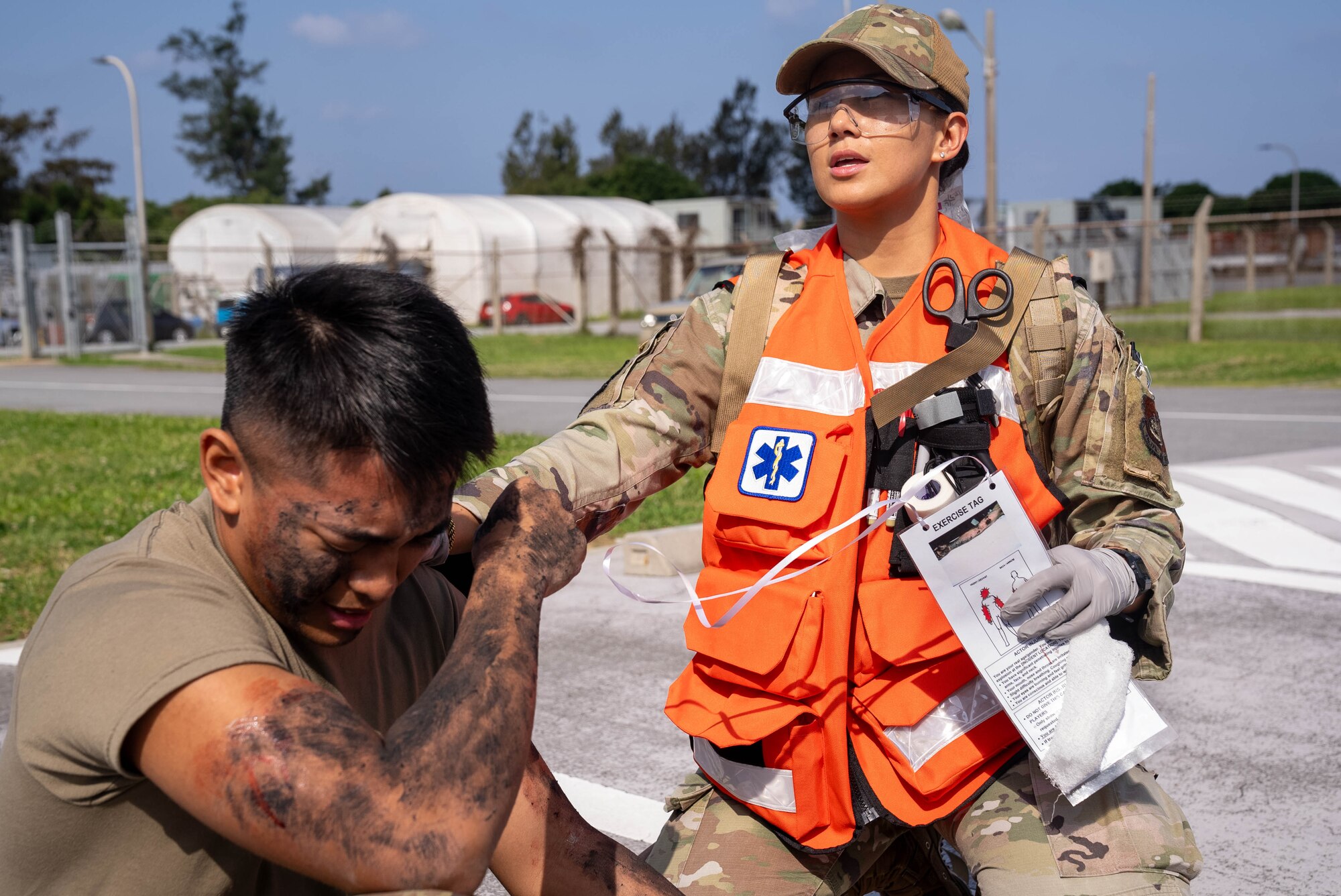 Airmen treat simulated casualty