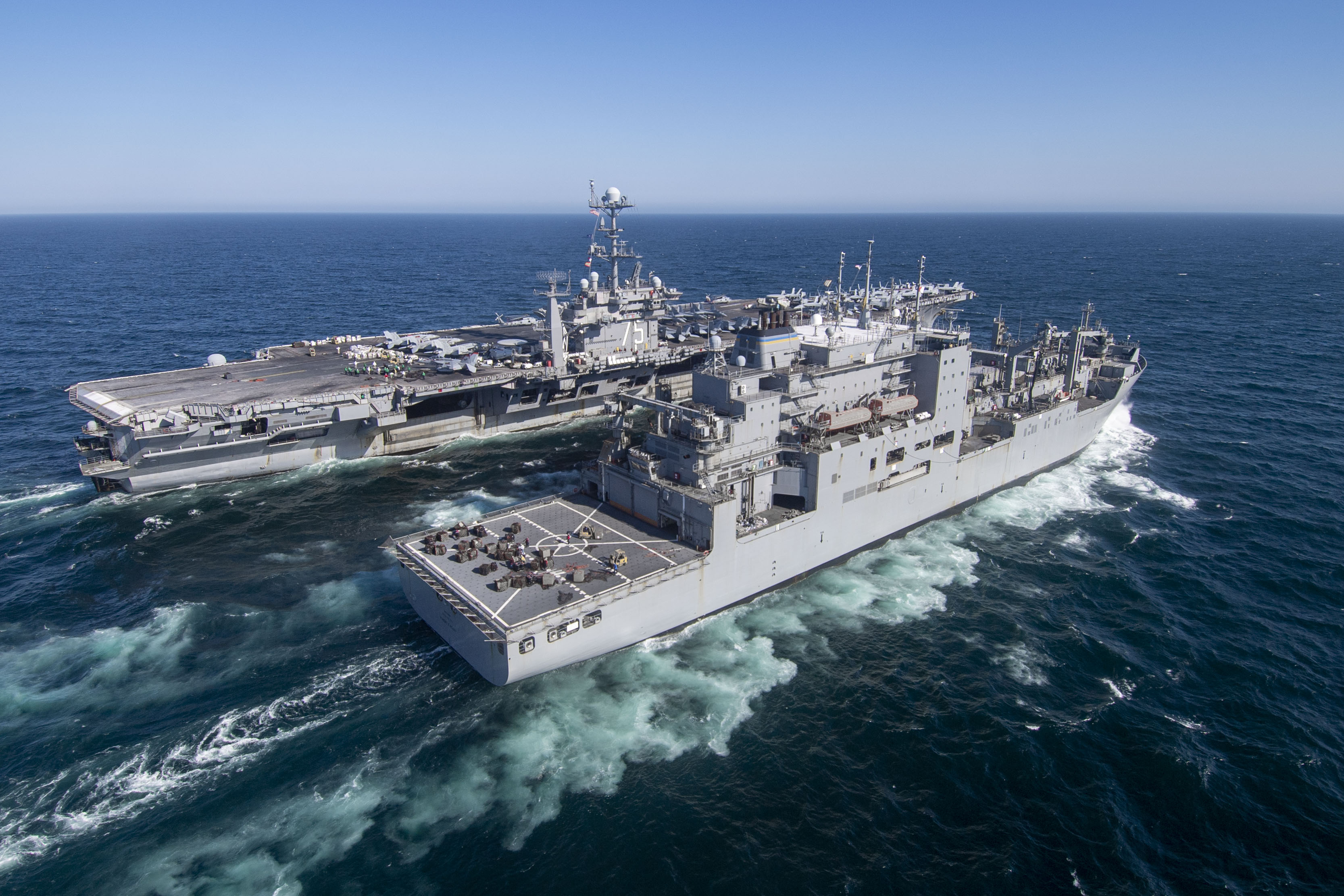 USS Harry S. Truman (CVN 75) underway operations in the Atlantic Ocean.