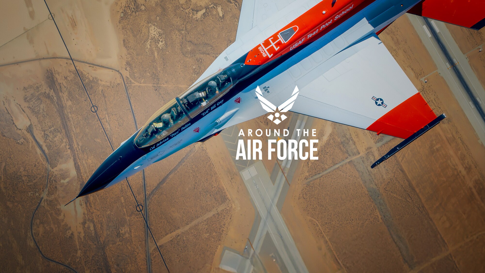 In this week’s look around the Air Force, Secretary of the Air Force Frank Kendall experiences autonomous flight in the front seat of the VISTA aircraft, researchers create and deploy small unmanned aerial systems in just a few hours, and JROTC instructor positions are open to veterans and currently serving Guard and Reserve Airmen. (U.S. Air Force graphic)