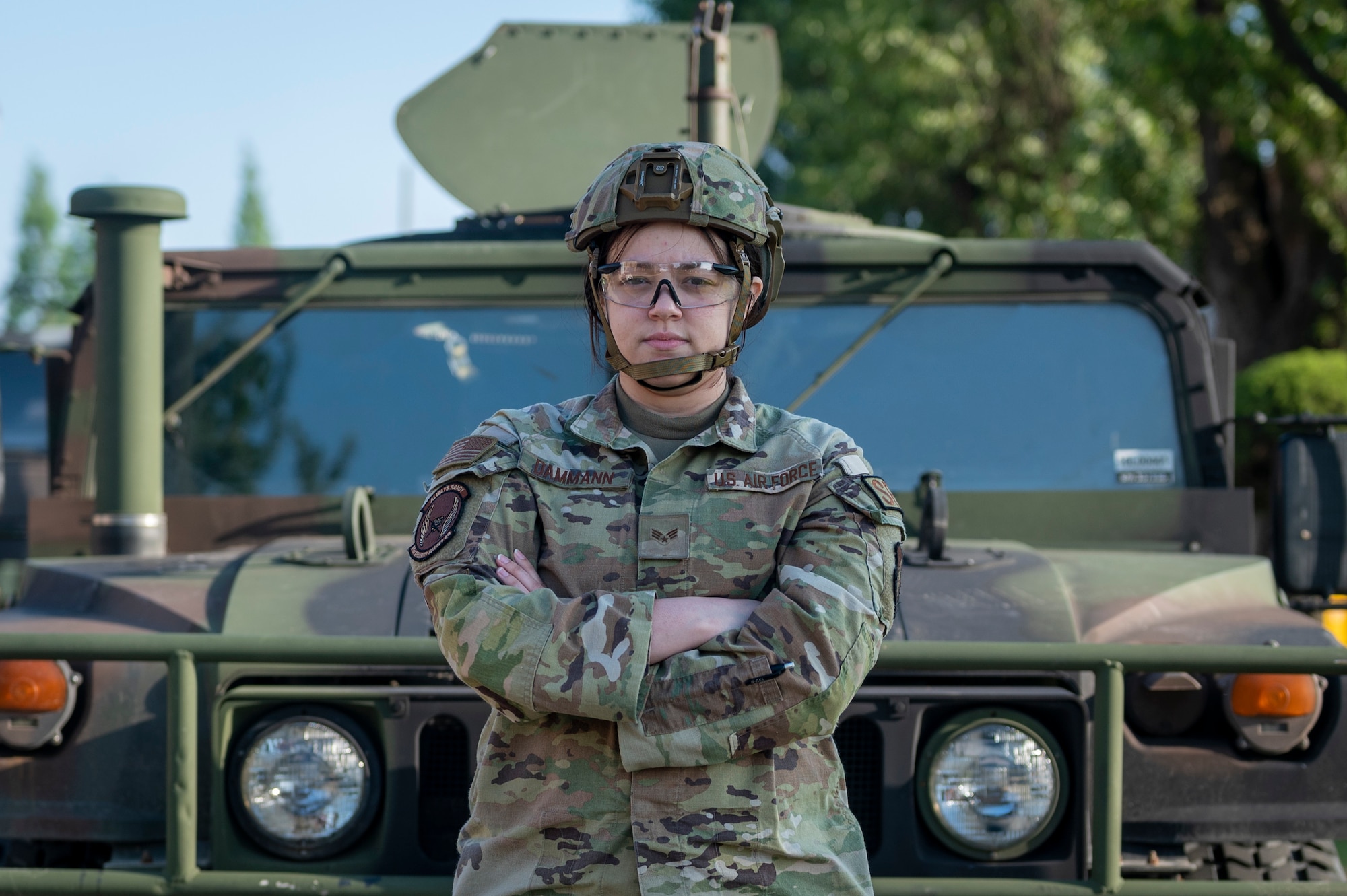 U.S. Air Force Senior Airman Leah Dammann, 51st Security Forces Squadron base defense operations controller, prepares to participate in unit training events during Beverly Herd 24-1 at Osan Air Base, Republic of Korea, May 16, 2024. The 51st SFS focuses on maintaining a secure environment and installation to generate combat airpower. Training is conducted throughout the year to generate combat airpower at a moment’s notice, affirming the commitment to the Republic of Korea remains ironclad and ensures regional stability throughout the U.S. Indo-Pacific Command. (U.S. Air Force photo by Senior Airman Sabrina Fuller-Judd)