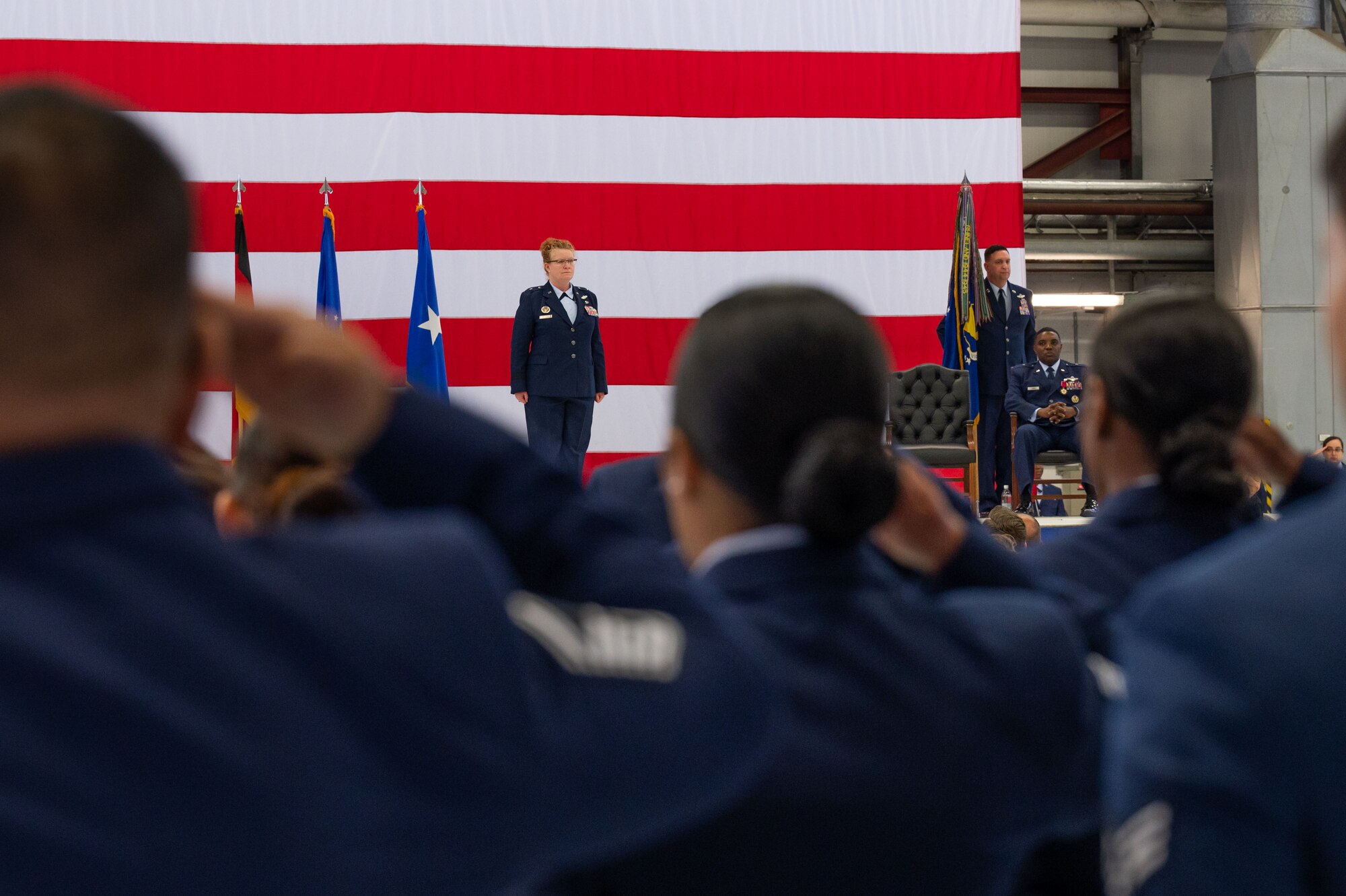 commander receives a first salute