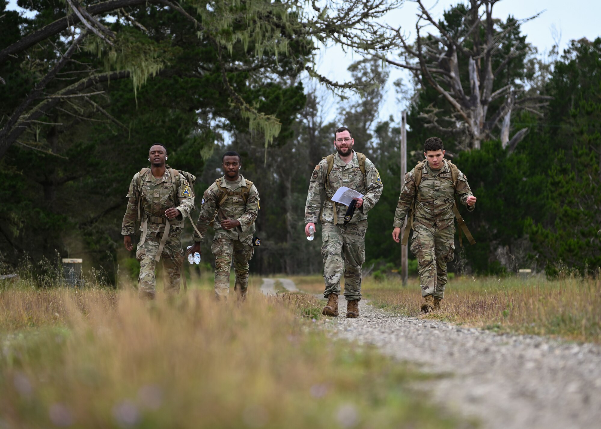 30th security forces members participate in a ruck