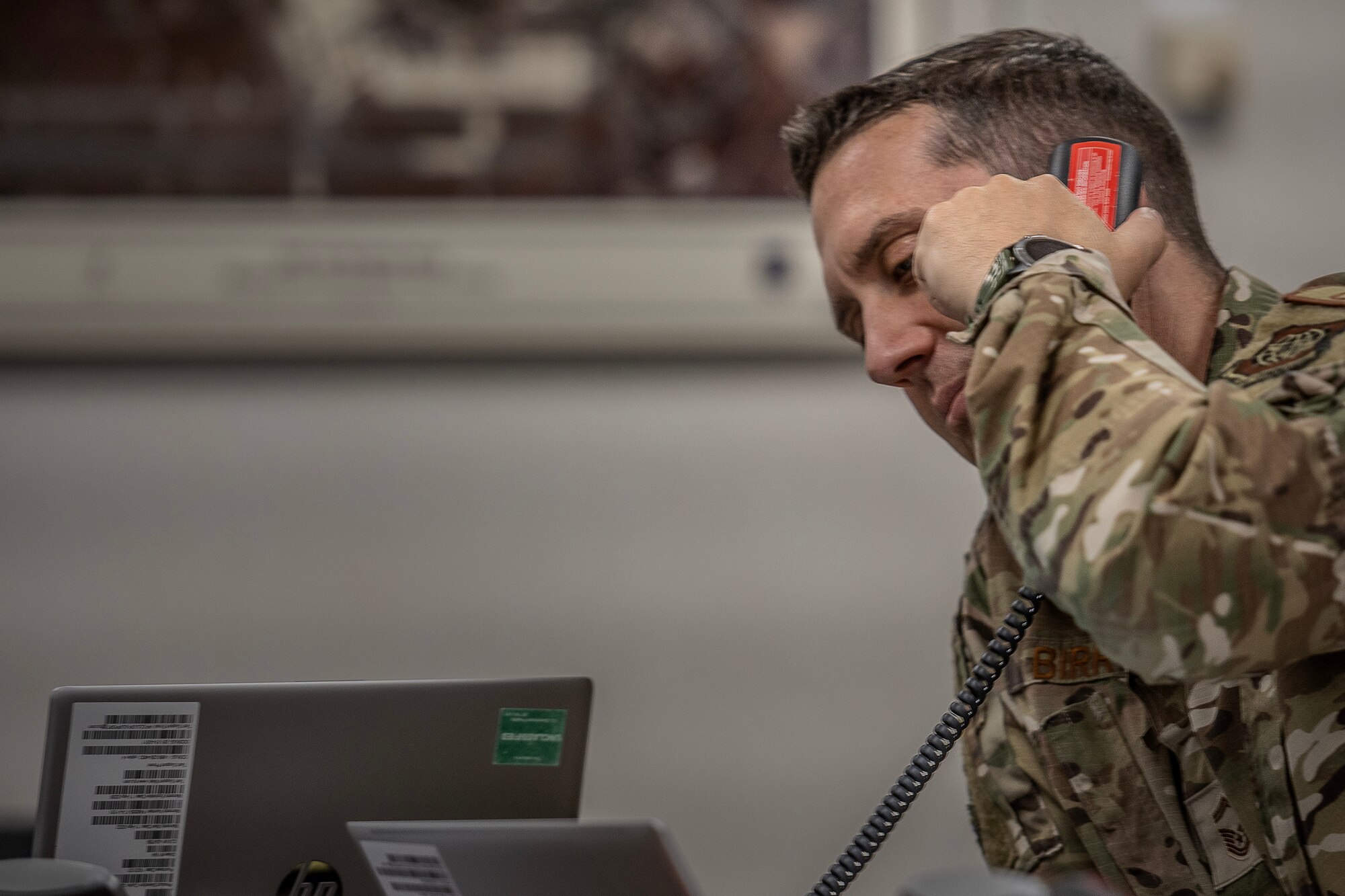 Members across Joint Base McGuire-Dix-Lakehurst, N.J., participate in a deep-dive hurricane preparedness exercise, April 29-May 10, 2024. Participants in the Emergency Operations Center engaged in simulated exercises, discussions, and checklist evaluations to identify avenues for enhancing resilience against future hurricanes. (U.S. Air Force photo by Staff Sgt. Austin Knox)