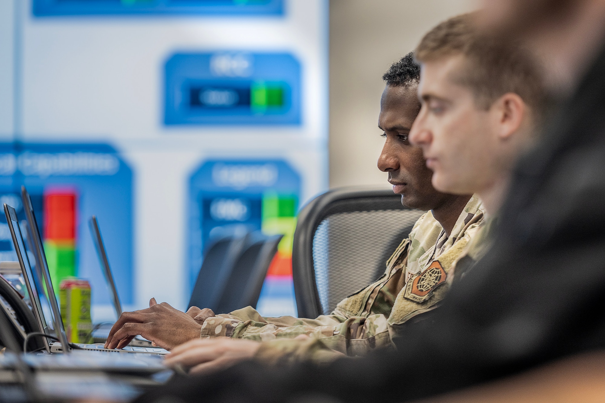 Members across Joint Base McGuire-Dix-Lakehurst, N.J., participate in a deep-dive hurricane preparedness exercise, April 29-May 10, 2024. Participants in the Emergency Operations Center engaged in simulated exercises, discussions, and checklist evaluations to identify avenues for enhancing resilience against future hurricanes. (U.S. Air Force photo by Staff Sgt. Austin Knox)