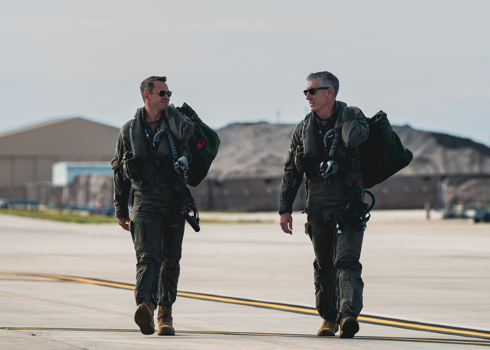 pilots walk together