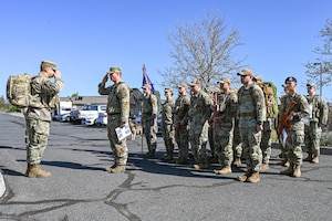 Airmen stand in formation