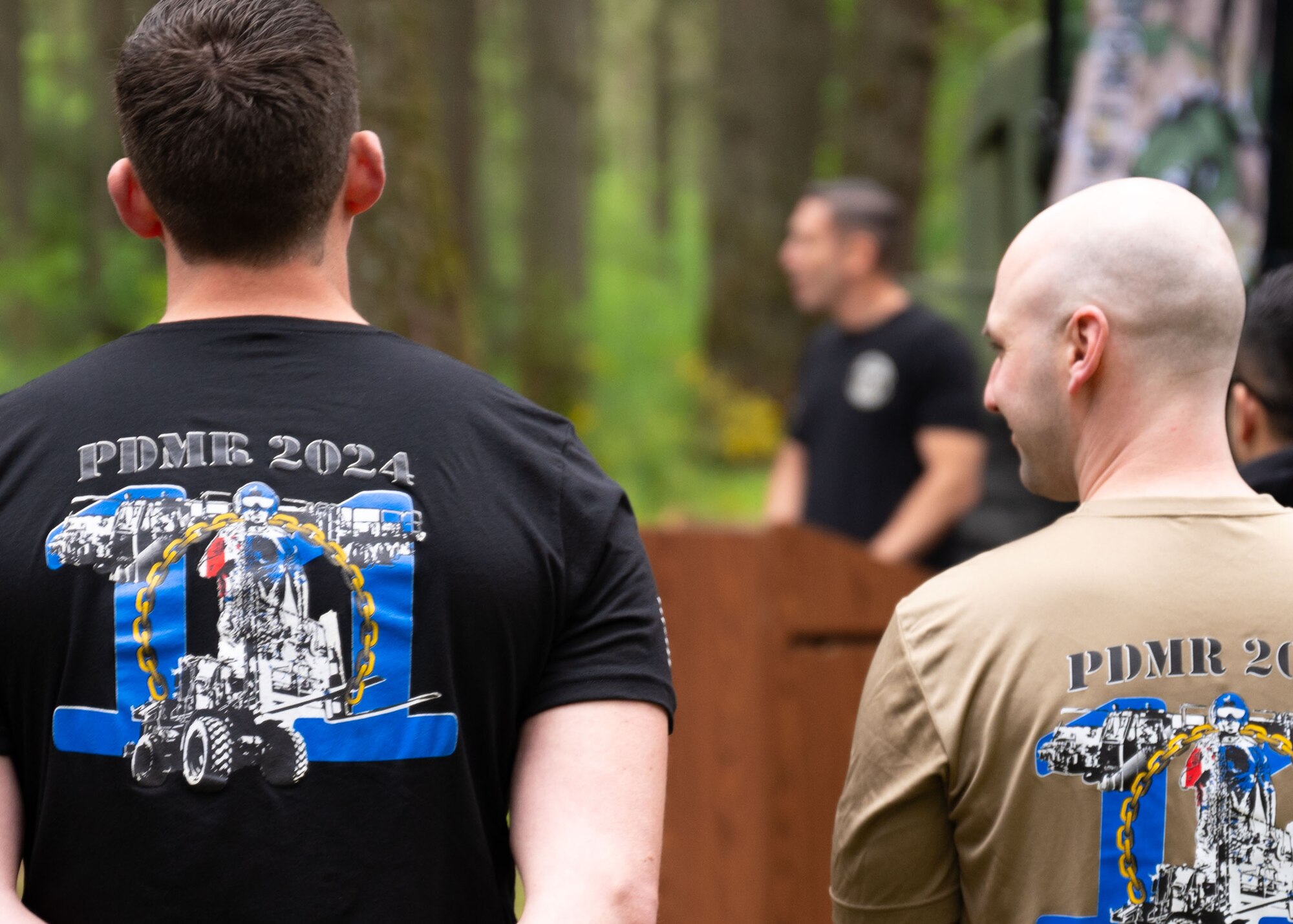 Airmen and civilians with the 62d Aerial Port Squadron participate in the Port Dawg Memorial Run at Joint Base Lewis-McChord, Washington, May 16, 2024. Air transportation Airmen and staff, commonly referred to as Port Dawgs, held the 11th annual event to honor and remember all Aerial Port Airmen who have died in the line of duty.