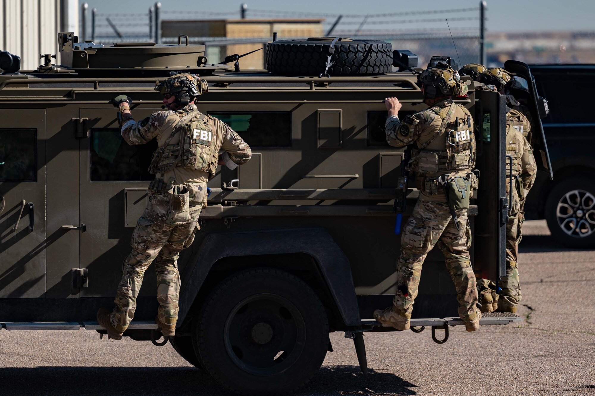 FBI agents on truck