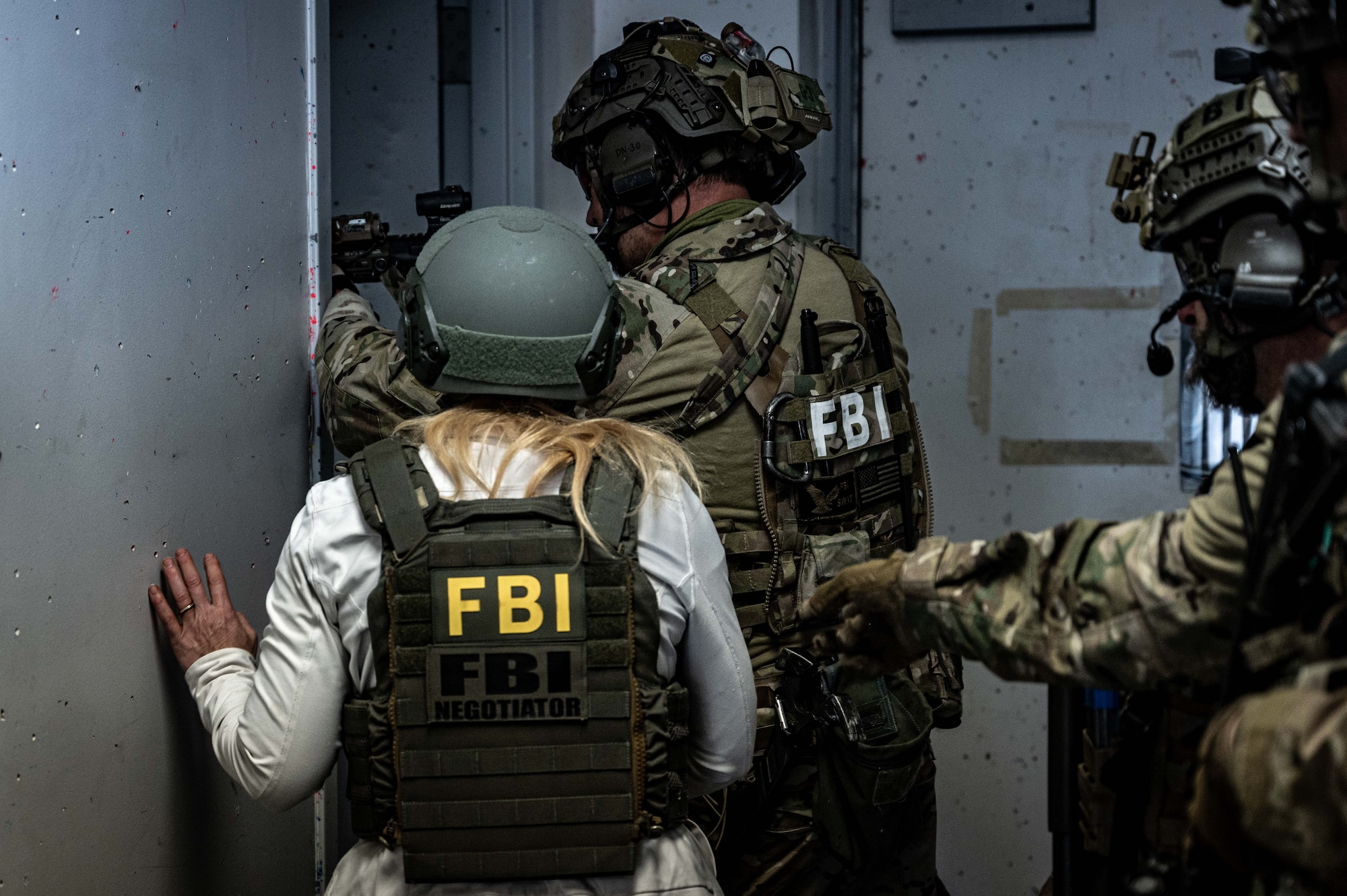 FBI agent in hallway