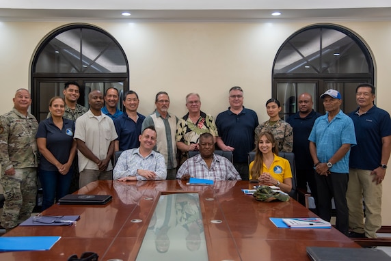 PELELIU, Republic of Palau (May 16, 2024) – Department of Defense representatives and engineers meet with Peleliu Gov. Emais Roberts ahead of the first of three engagements with Peleliu residents and landowners, May 13.



About 200 residents attended the meetings which were held to discuss the proposed designation of a new defense site in Peleliu. (U.S. Navy photo by Shaina O’Neal)