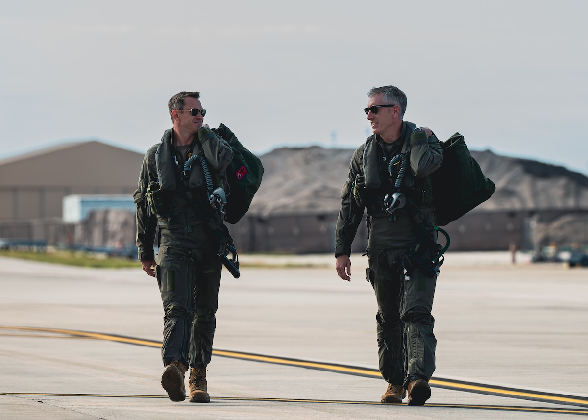 pilots walk together