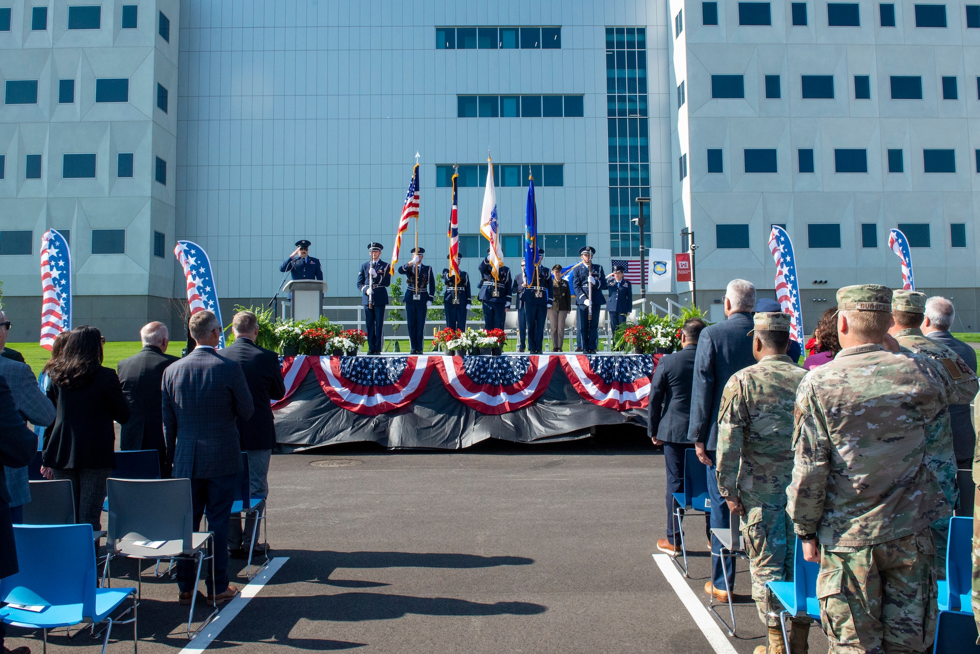 Base Honor Guard presenting the colors