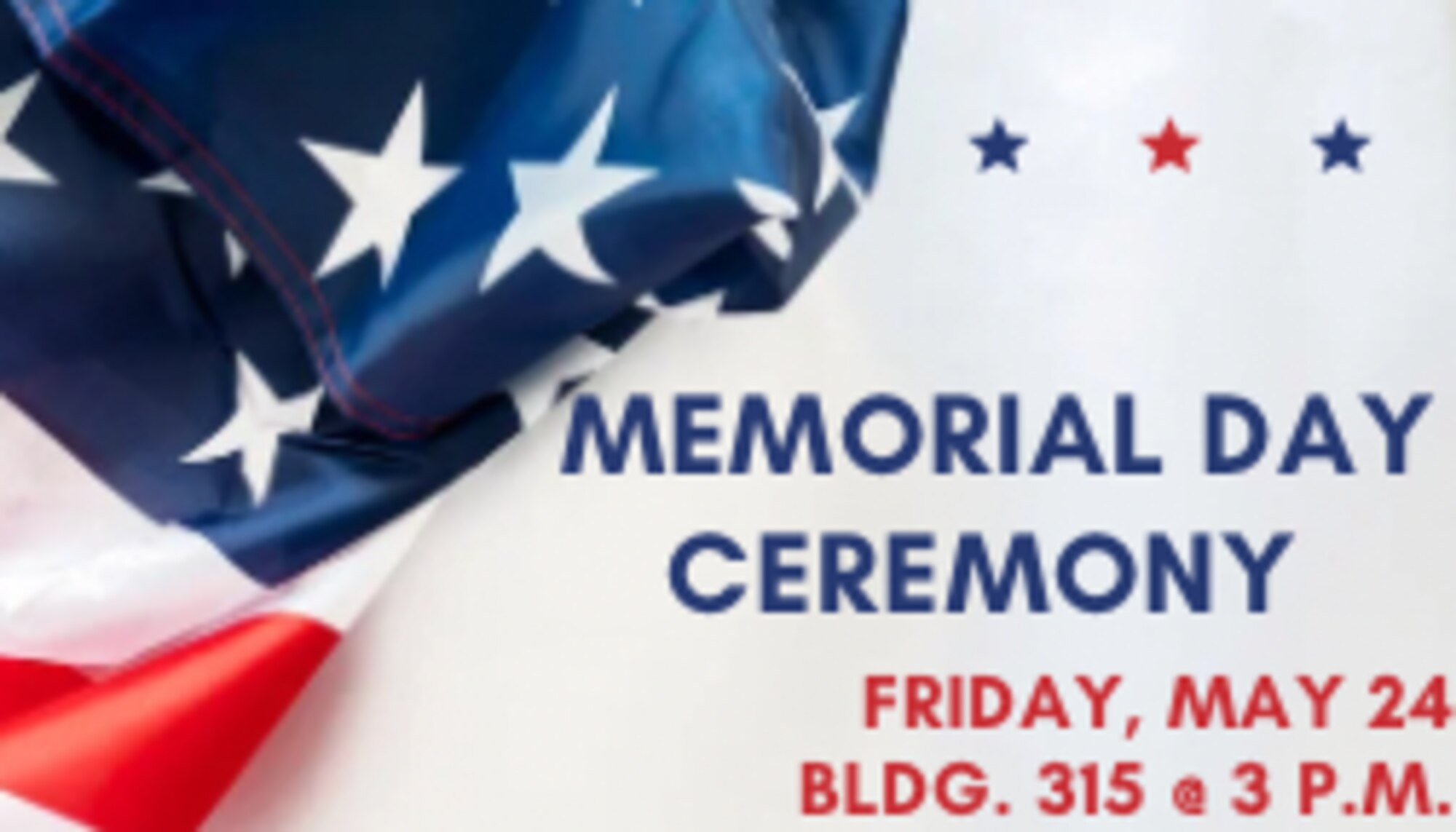 A graphic providing details on Yokota Air Base's Memorial Day ceremony.