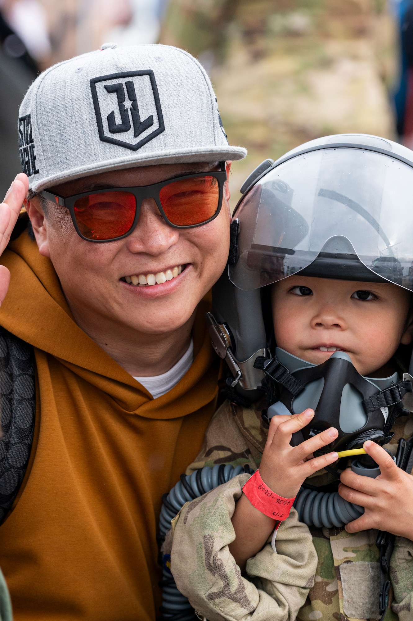 Off-base community members pose for a photo at the 2024 Japanese-American Friendship Festival at Yokota Air Base.