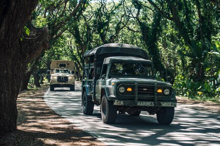 A Philippine Marne Corps KM450 truck attached to the 3rd Marine Brigade drives through Palawan, Philippines, during a combined convoy and mobile defense exercise with U.S. Marines assigned to the 15th Marine Expeditionary Unit as part of exercise Archipelagic Coastal Defense Continuum May 15, 2024.