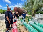 Lt. Jay DeInnocentiis meets with Marine Transportation leadership and ATON technicians to discuss the fixed and floating ATON constellation in Palau on May 14, 2024. The team completed a vital weeklong mission in the Republic of Palau, setting the stage for future collaboration and bolstering safe maritime navigation and security. This visit, in response to a request from Palau Marine Transportation, focused on an Aids to Navigation (ATON) Subject Matter Expert Exchange (SMEE). (U.S. Coast Guard photo)