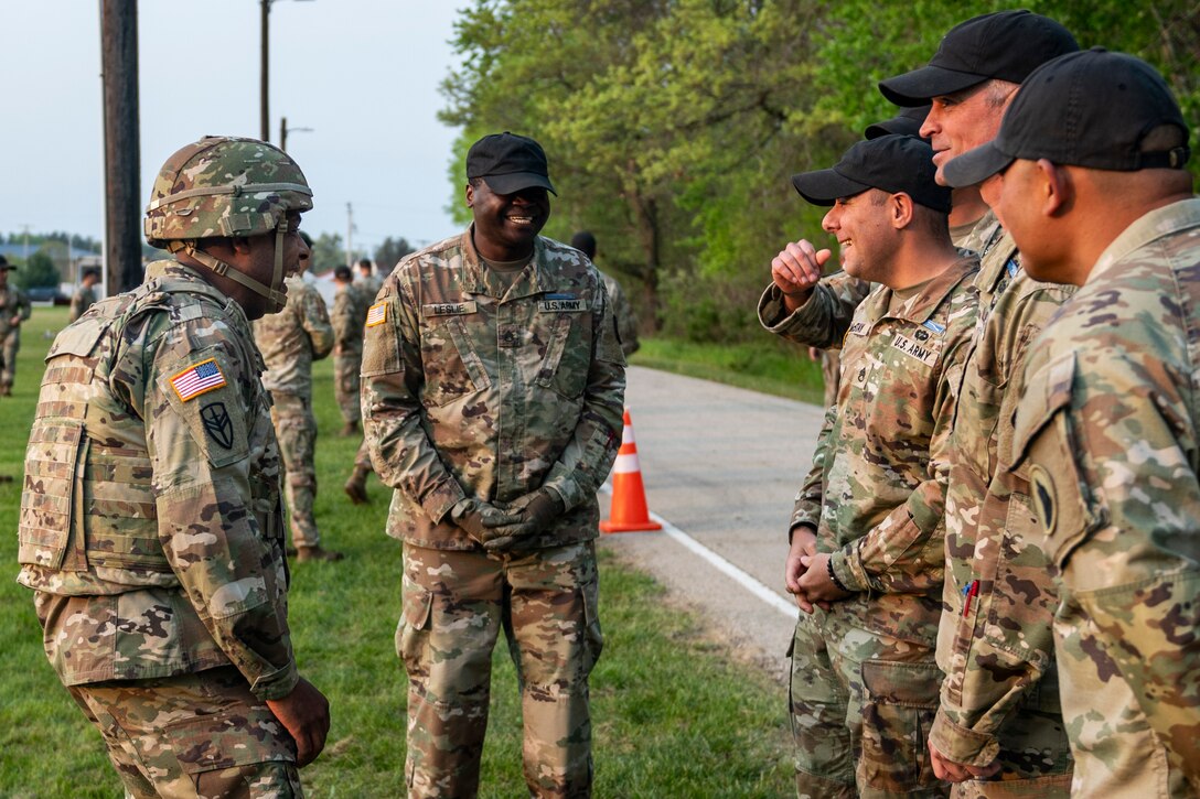 Command Sgt. Maj. Gregory Betty completes the Expert Physical Fitness Assessment